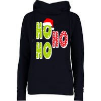 Ho Ho Ho Merry Christmas Festive Womens Funnel Neck Pullover Hood