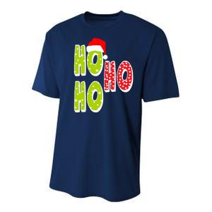 Ho Ho Ho Merry Christmas Festive Youth Performance Sprint T-Shirt