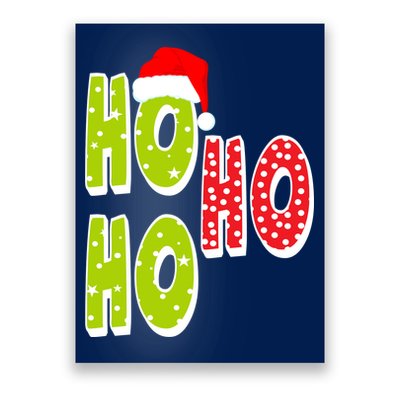 Ho Ho Ho Merry Christmas Festive Poster