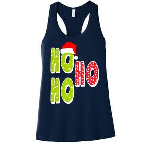 Ho Ho Ho Merry Christmas Festive Women's Racerback Tank