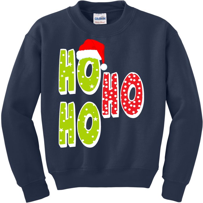 Ho Ho Ho Merry Christmas Festive Kids Sweatshirt