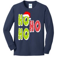 Ho Ho Ho Merry Christmas Festive Kids Long Sleeve Shirt