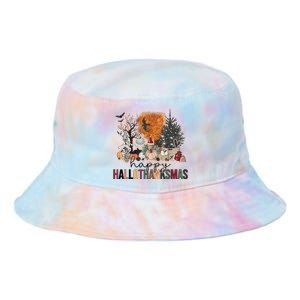 Happy Hallothanksmas Halloween Thanksgiving Christmas Autumn Tie Dye Newport Bucket Hat