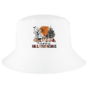 Happy Hallothanksmas Halloween Thanksgiving Christmas Autumn Cool Comfort Performance Bucket Hat