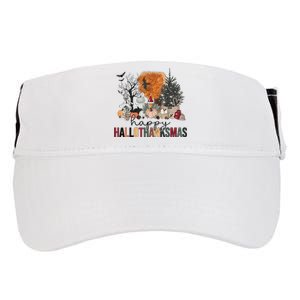 Happy Hallothanksmas Halloween Thanksgiving Christmas Autumn Adult Drive Performance Visor