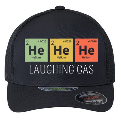 He He He Helium Laughing Gas Funny Chemistry Elements Flexfit Unipanel Trucker Cap