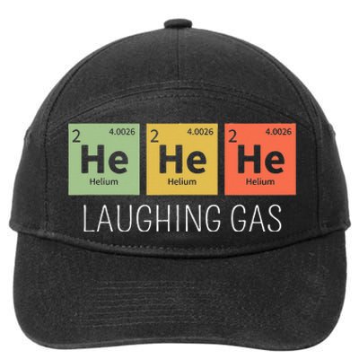 He He He Helium Laughing Gas Funny Chemistry Elements 7-Panel Snapback Hat