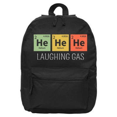 He He He Helium Laughing Gas Funny Chemistry Elements 16 in Basic Backpack