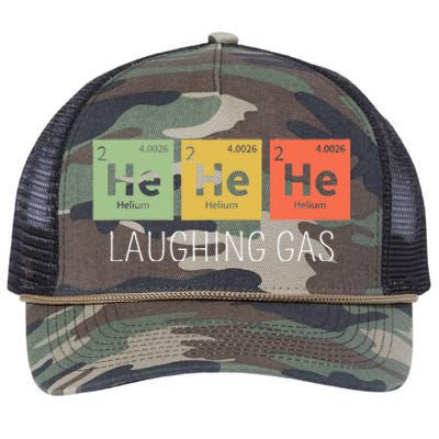 He He He Helium Laughing Gas Funny Chemistry Elements Retro Rope Trucker Hat Cap