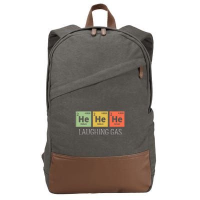 He He He Helium Laughing Gas Funny Chemistry Elements Cotton Canvas Backpack