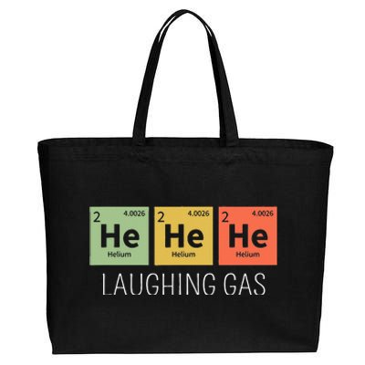 He He He Helium Laughing Gas Funny Chemistry Elements Cotton Canvas Jumbo Tote