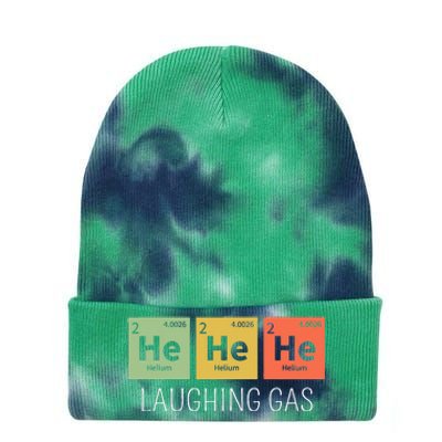 He He He Helium Laughing Gas Funny Chemistry Elements Tie Dye 12in Knit Beanie