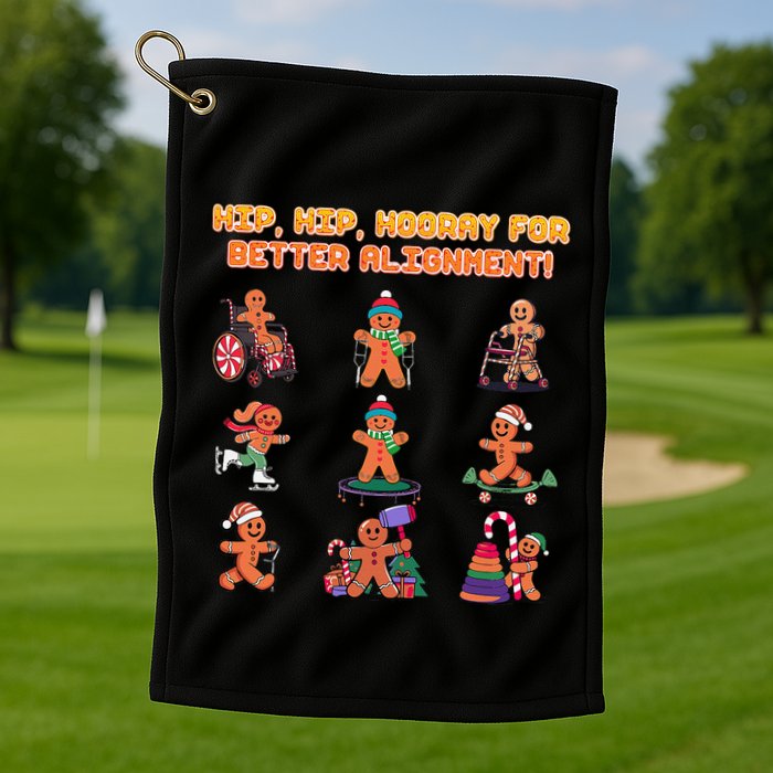 Hip Hip Hooray For Better Alignment Chiropractor Golf Towel