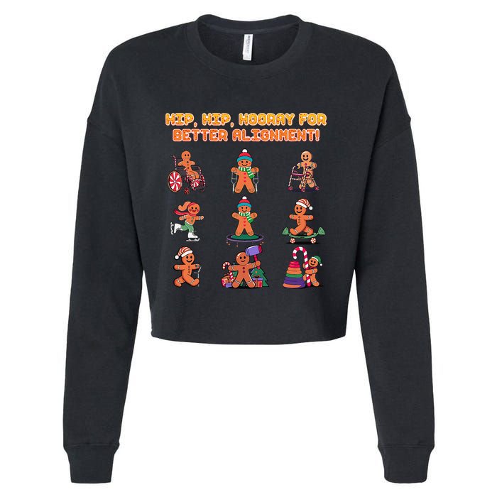 Hip Hip Hooray For Better Alignment Chiropractor Cropped Pullover Crew
