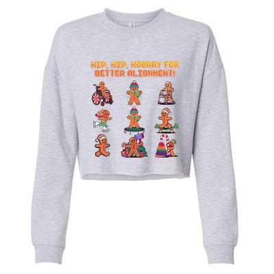 Hip Hip Hooray For Better Alignment Chiropractor Cropped Pullover Crew