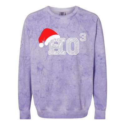 Ho Ho Ho X 3 Third Power Funny Christmas Holiday Humor Colorblast Crewneck Sweatshirt