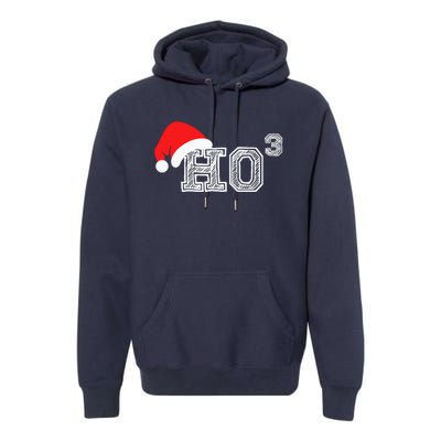 Ho Ho Ho X 3 Third Power Funny Christmas Holiday Humor Premium Hoodie