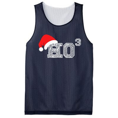 Ho Ho Ho X 3 Third Power Funny Christmas Holiday Humor Mesh Reversible Basketball Jersey Tank