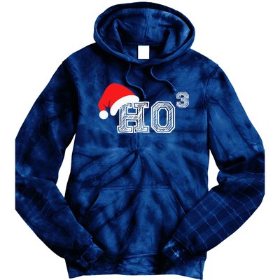 Ho Ho Ho X 3 Third Power Funny Christmas Holiday Humor Tie Dye Hoodie