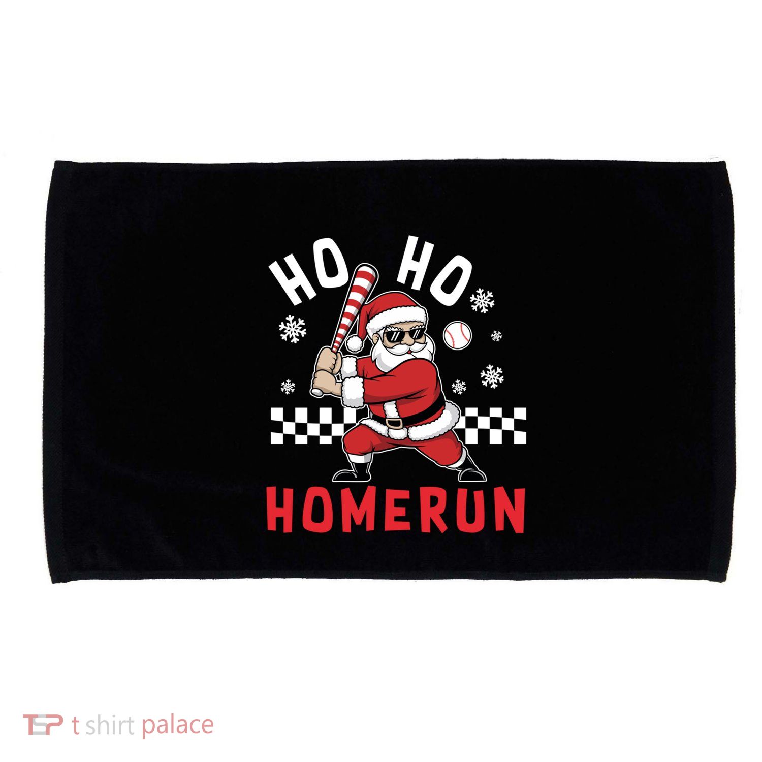 Ho Ho Homerun Baseball Christmas Santa Baseball Funny Gift Microfiber Hand Towel