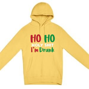 Ho Ho Ho Holy Im Drunk Funny Christmas Ing Attire Cool Gift Premium Pullover Hoodie