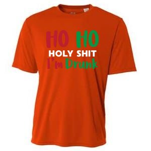 Ho Ho Ho Holy Im Drunk Funny Christmas Ing Attire Cool Gift Cooling Performance Crew T-Shirt