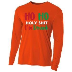 Ho Ho Ho Holy Im Drunk Funny Christmas Ing Attire Cool Gift Cooling Performance Long Sleeve Crew