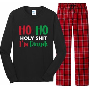 Ho Ho Ho Holy Im Drunk Funny Christmas Ing Attire Cool Gift Long Sleeve Pajama Set