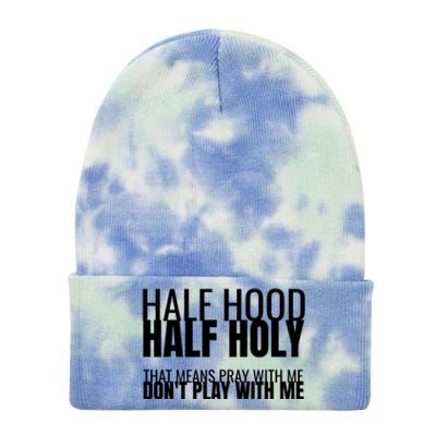 Half Hood Half Holy Gift Tie Dye 12in Knit Beanie