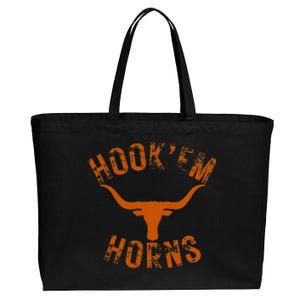 Hookem Horns Cotton Canvas Jumbo Tote