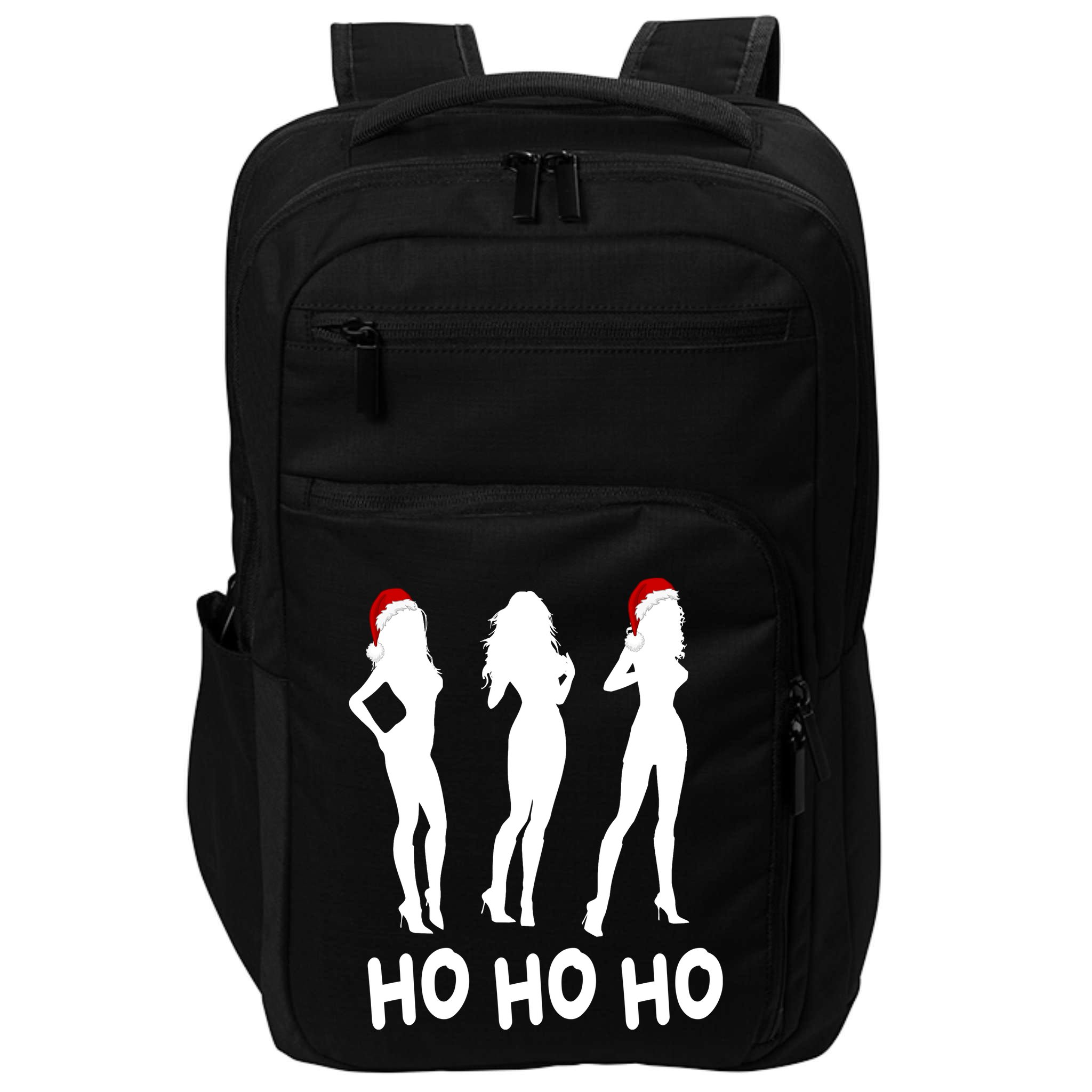 Ho Ho Ho Female Funny Santa Impact Tech Backpack