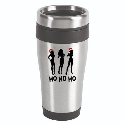 Ho Ho Ho Female Funny Santa 16oz Travel Tumbler