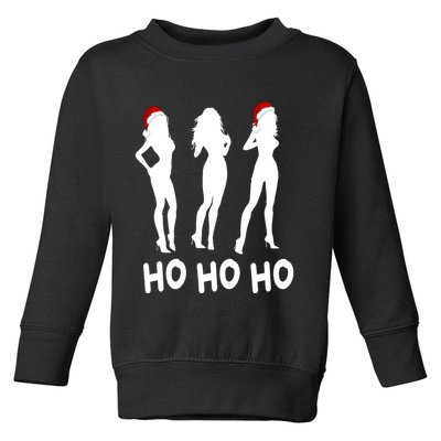 Ho Ho Ho Female Funny Santa Toddler Sweatshirt