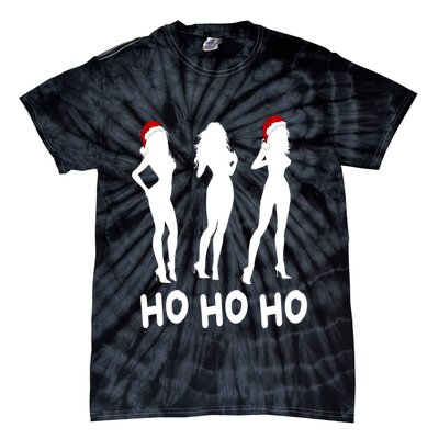 Ho Ho Ho Female Funny Santa Tie-Dye T-Shirt