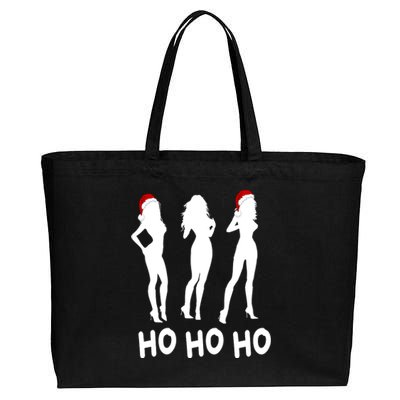 Ho Ho Ho Female Funny Santa Cotton Canvas Jumbo Tote