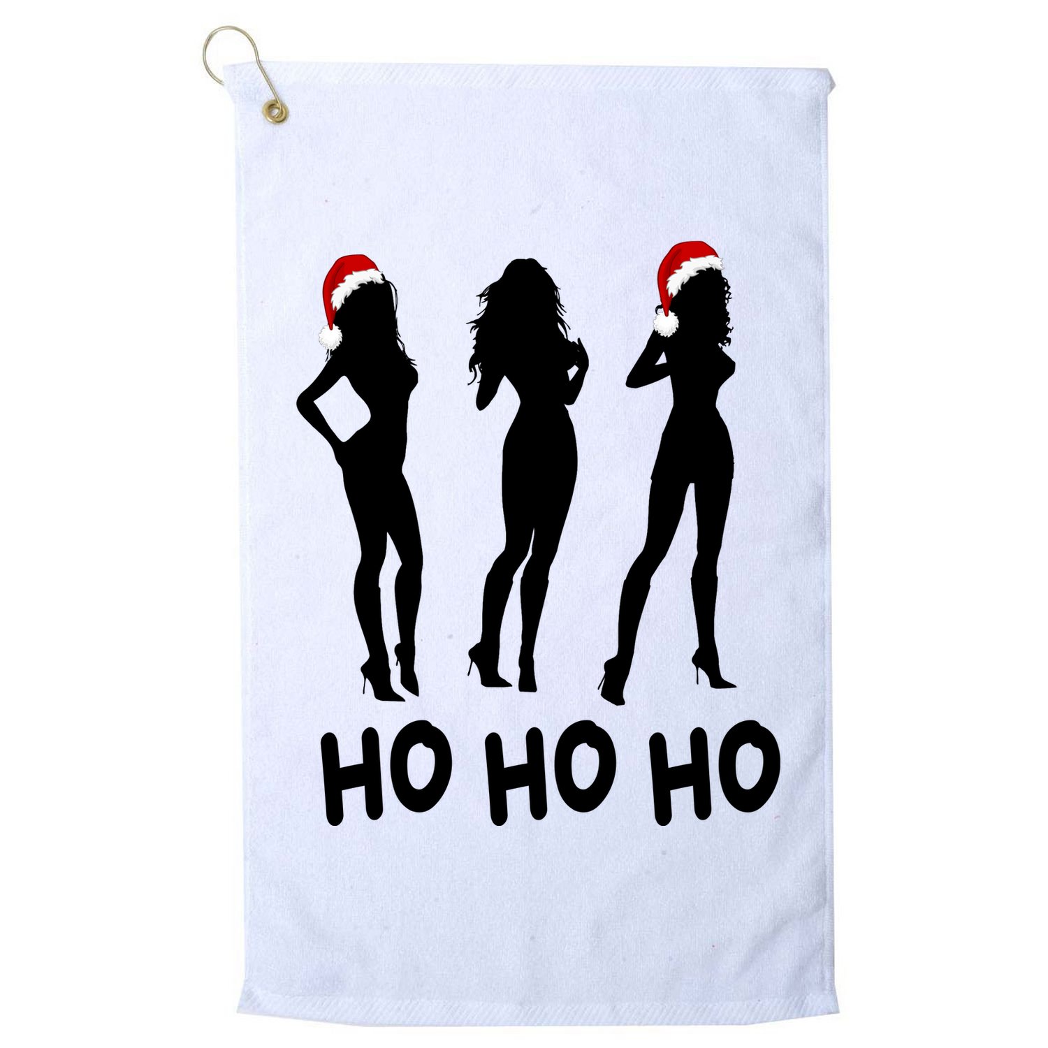 Ho Ho Ho Female Funny Santa Golf Towel