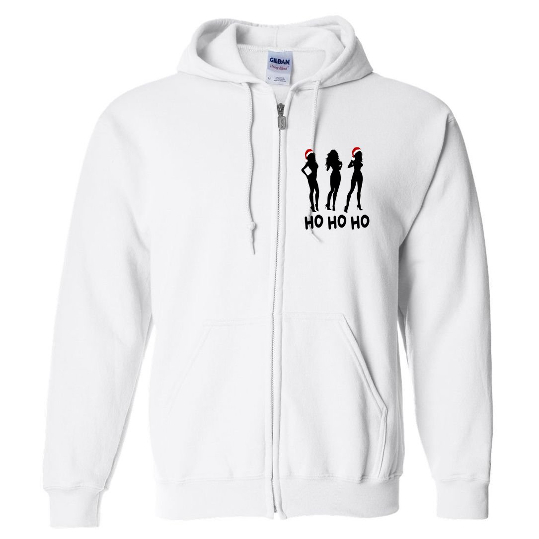 Ho Ho Ho Female Funny Santa Full Zip Hoodie