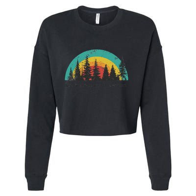 Hoa Hoa Hoa Hoa Hoa Cozy Season Twilight Lover Pine Forest Cropped Pullover Crew