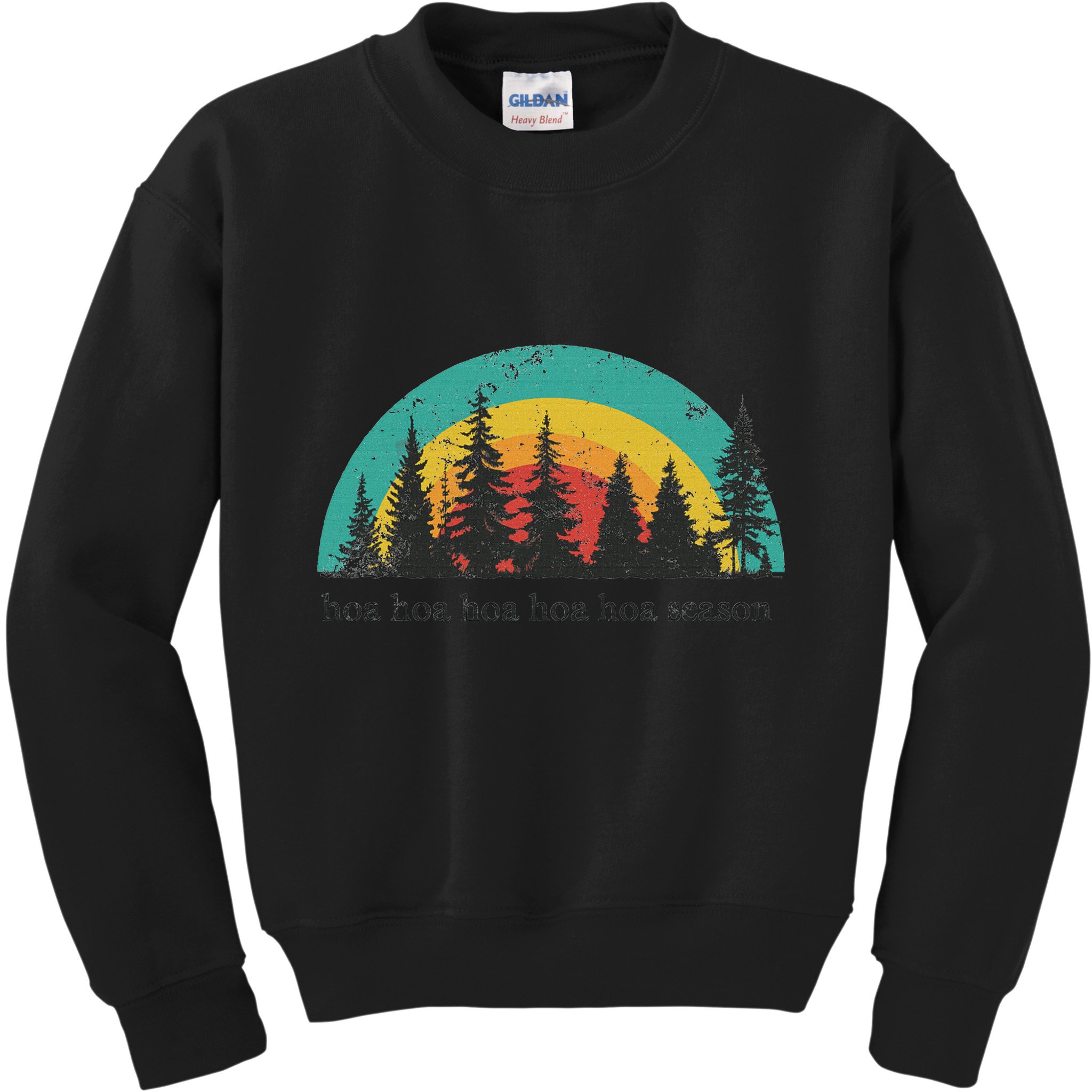 Hoa Hoa Hoa Hoa Hoa Cozy Season Twilight Lover Pine Forest Kids Sweatshirt