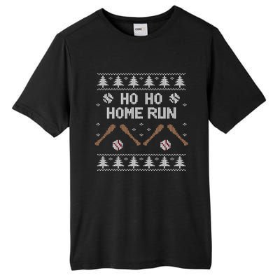 Ho Ho HOME Run Funny Ugly Christmas Baseball lover Tall Fusion ChromaSoft Performance T-Shirt