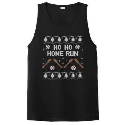 Ho Ho HOME Run Funny Ugly Christmas Baseball lover PosiCharge Competitor Tank