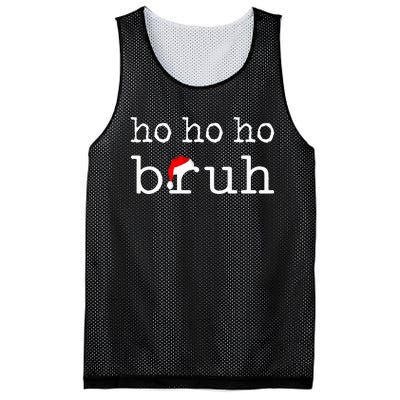 Ho Ho Ho Bruh Funny Christmas Holiday Santa Hat Xmas Pj Teen Mesh Reversible Basketball Jersey Tank