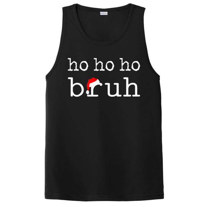 Ho Ho Ho Bruh Funny Christmas Holiday Santa Hat Xmas Pj Teen PosiCharge Competitor Tank