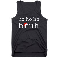 Ho Ho Ho Bruh Funny Christmas Holiday Santa Hat Xmas Pj Teen Tank Top