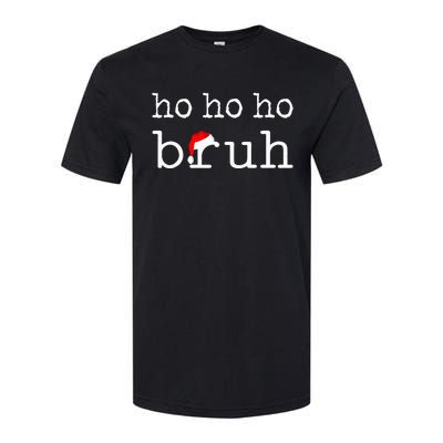 Ho Ho Ho Bruh Funny Christmas Holiday Santa Hat Xmas Pj Teen Softstyle CVC T-Shirt