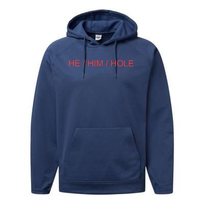 He/ Him/ Hole Performance Fleece Hoodie