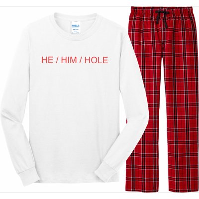 He/ Him/ Hole Long Sleeve Pajama Set