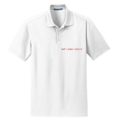 He/ Him/ Hole Dry Zone Grid Polo