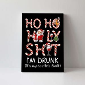 Ho Ho Holy Shit I'm Drunk Wine Santa Christmas Canvas