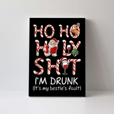 Ho Ho Holy Shit I'm Drunk Wine Santa Christmas Canvas